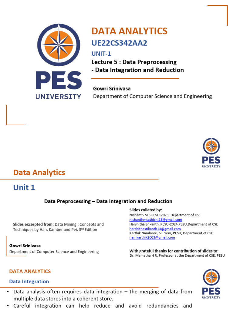 Data Preprocessing in Data Analytics | PDF | Wavelet | Chi Squared Test