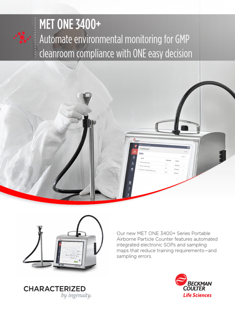 MET ONE 3400+ Particle Counter Overview | PDF | Computing | Computer ...