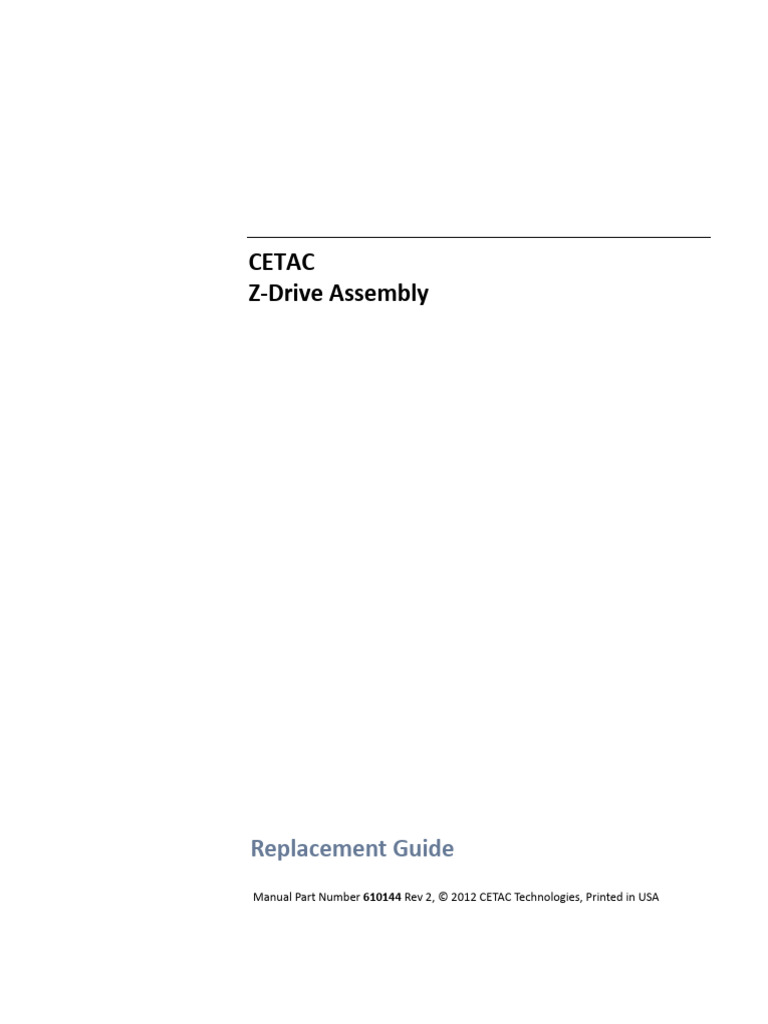 Z-Drive Assembly Replacement Guide | PDF | Nut (Hardware) | Screw
