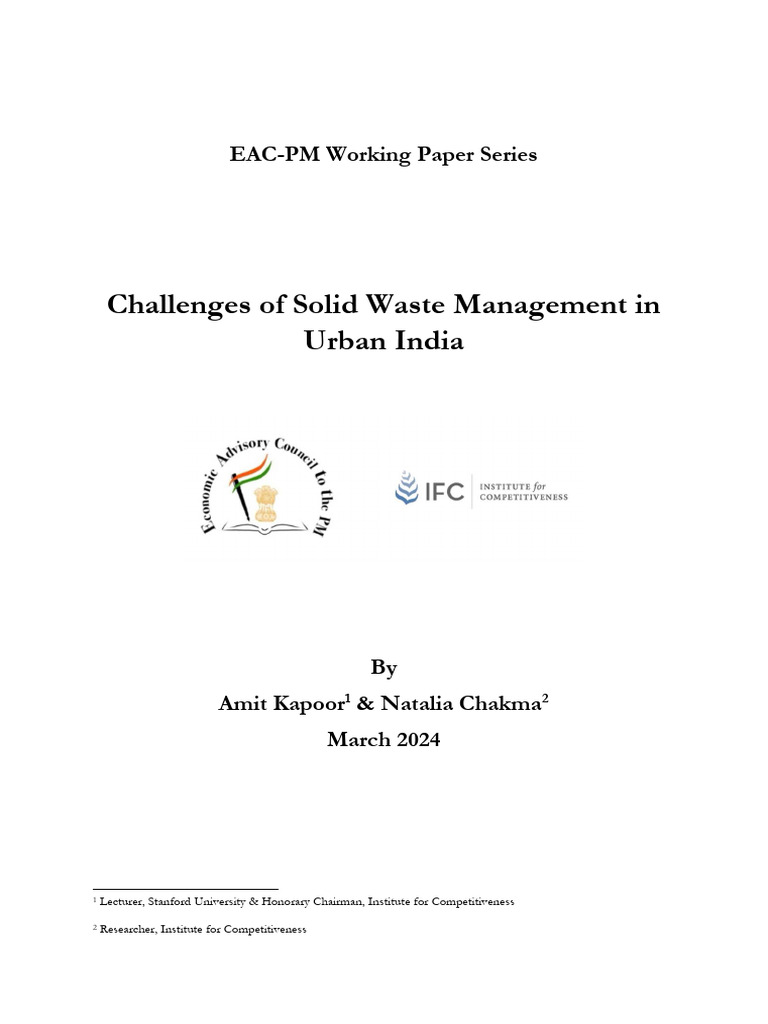 Solid Waste Management Challenges in India | PDF | Waste Management | Waste