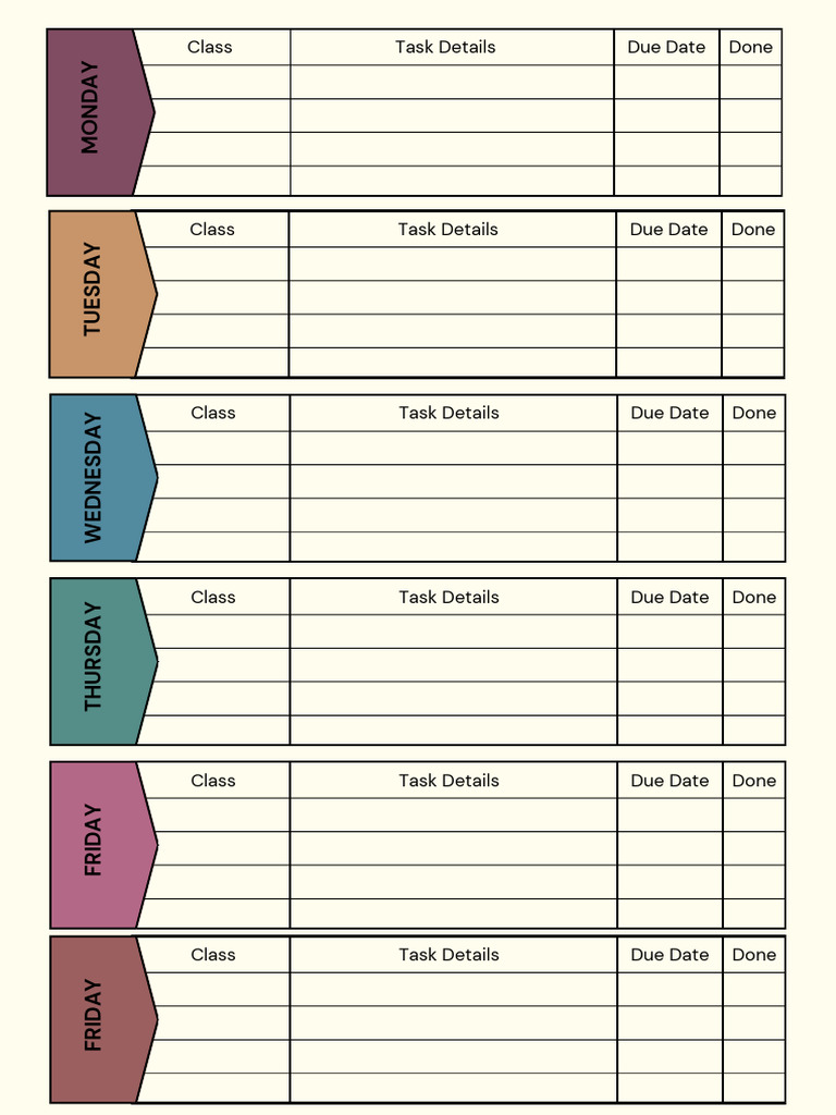 Yellow Black Simple Modern Homework Tracker Planner PDF | PDF