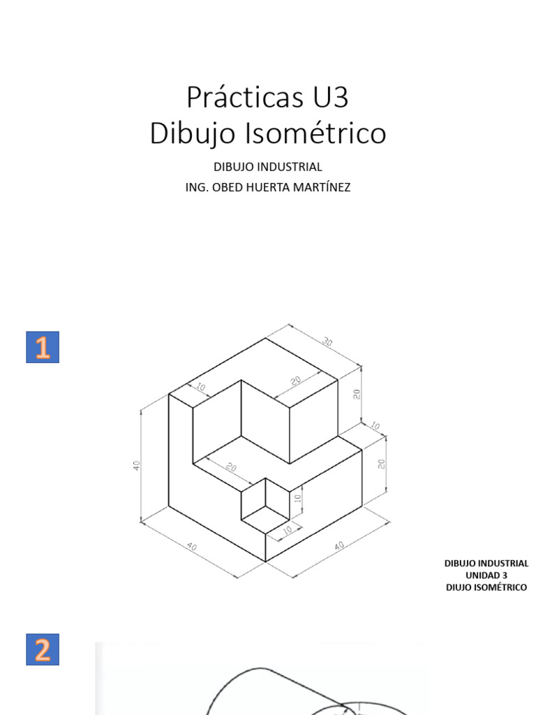 Ejercicios Dibujo Isométrico | PDF