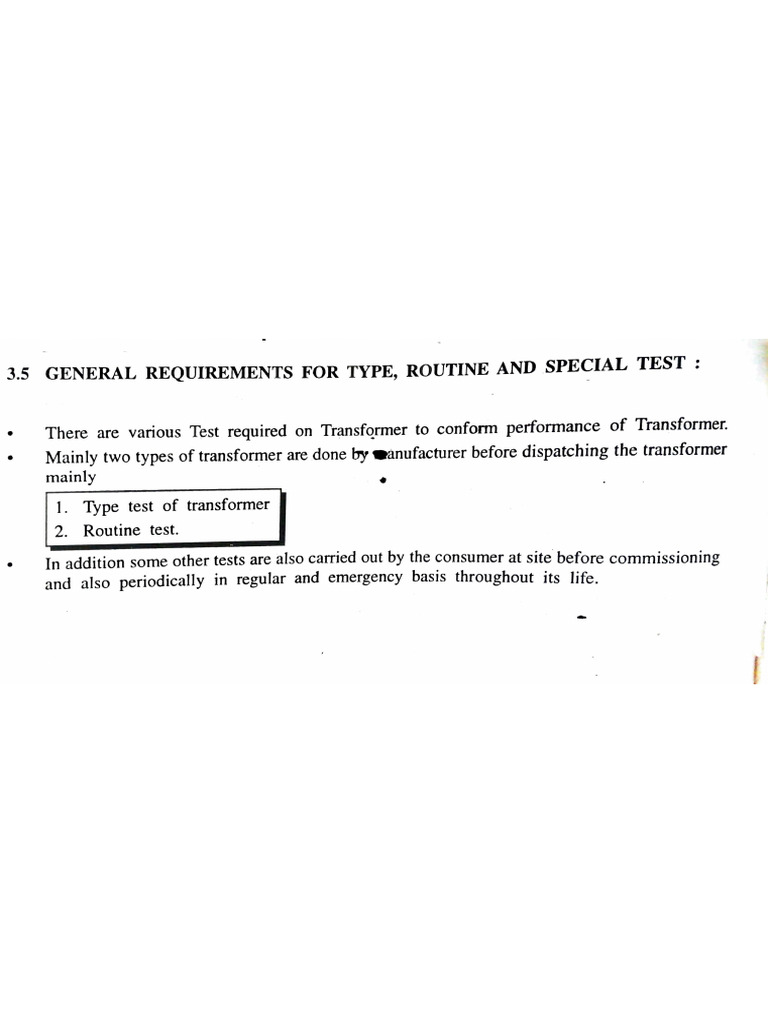 Transformer Testing Guidelines | PDF | Transformer | Voltage
