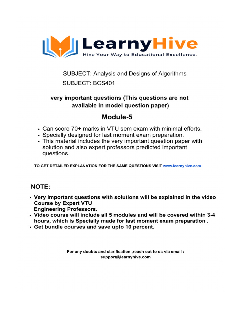 Module 5 Very Important Questions This Questions Are Not Available in ...