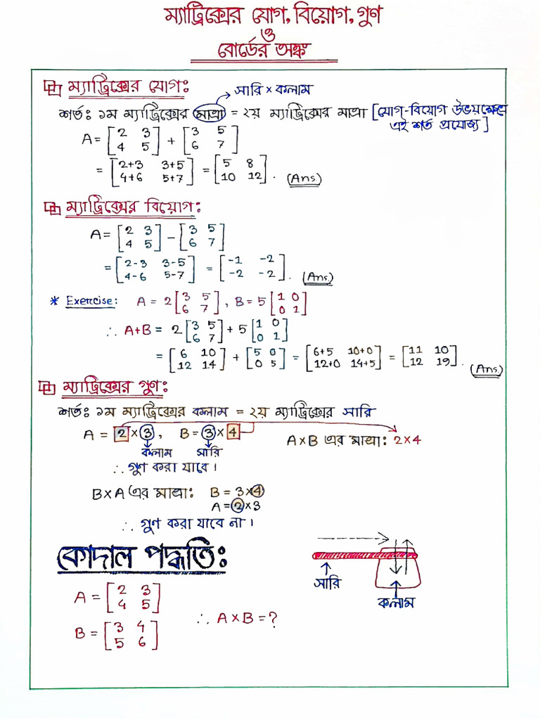HSC Matrix Rule 2 | PDF