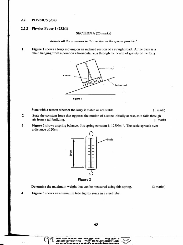 2011kcse Physics Questions | PDF