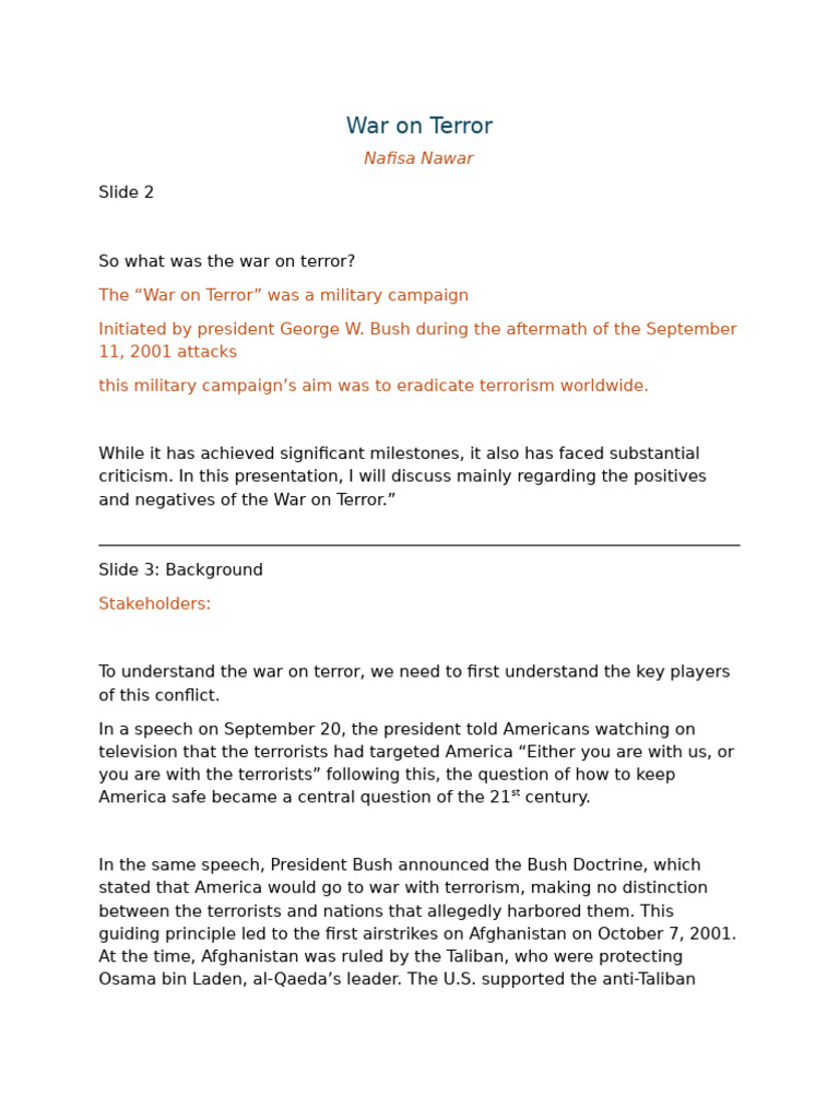 War on Terror: Impact and Outcomes | PDF | War On Terror | Al Qaeda