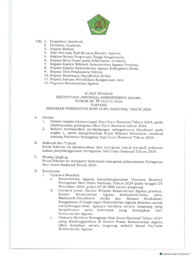 SURAT EDARAN NO 34 TAHUN 2024 - Page-0001 | PDF