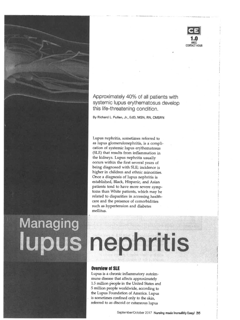 Managing lupus nephritis pdf