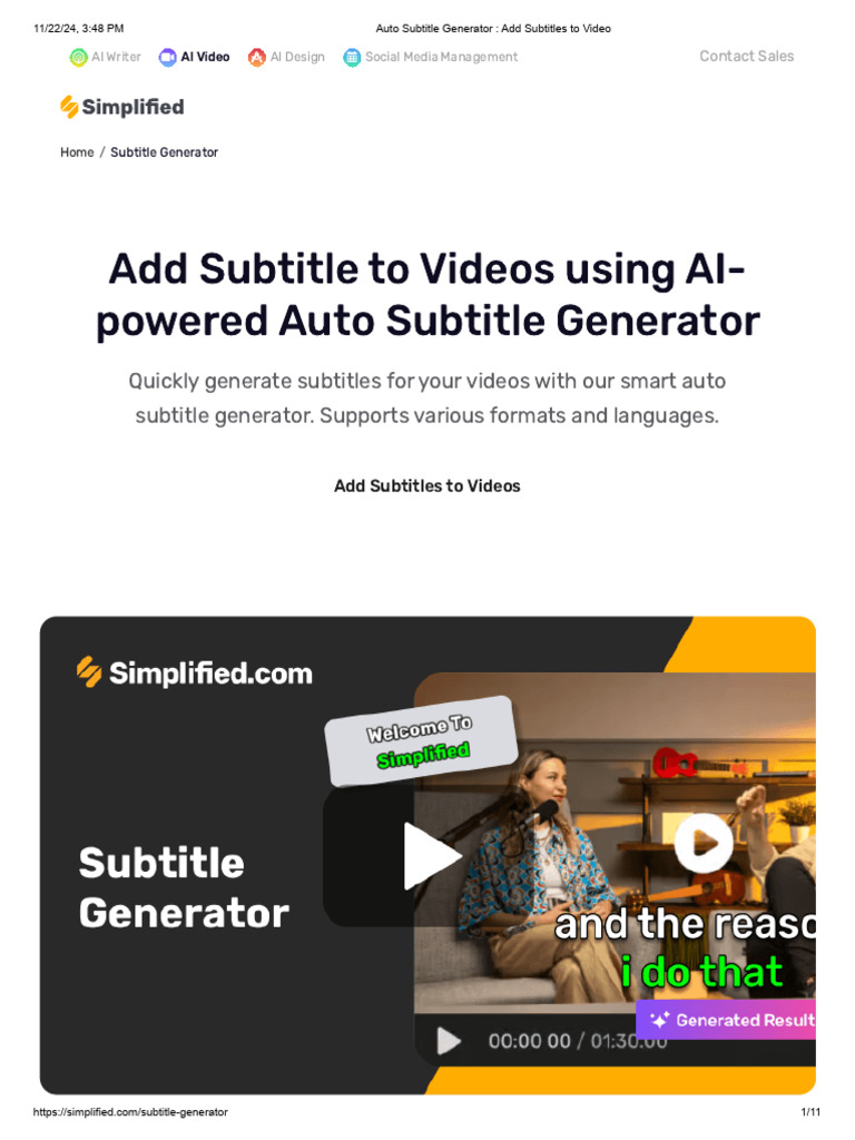 AI Auto Subtitle Generator Tool | PDF | You Tube | Computing