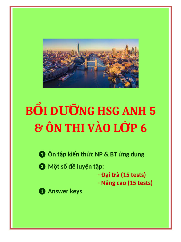 BT TIẾNG ANH 5 HSG | PDF