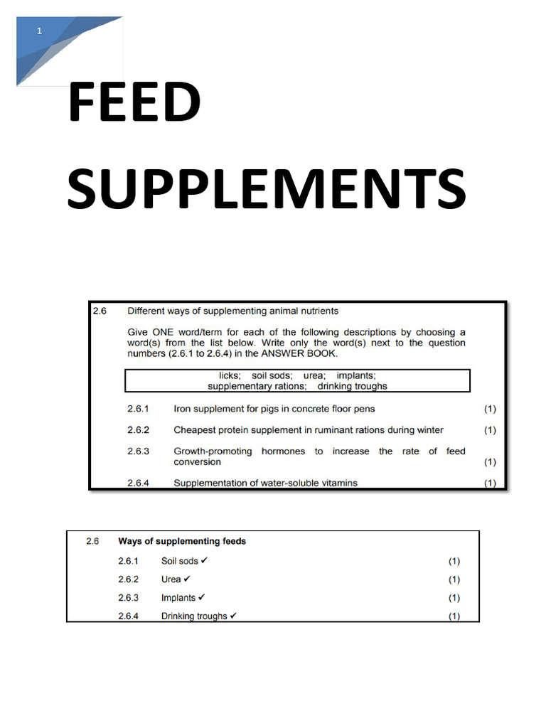 Feed Supplements | PDF