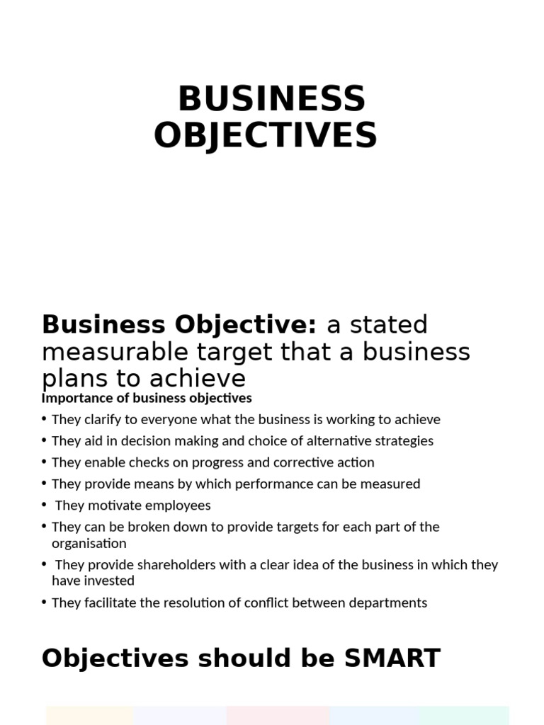 Chapter - 4 Business Objectives | PDF | Social Enterprise | Corporate ...
