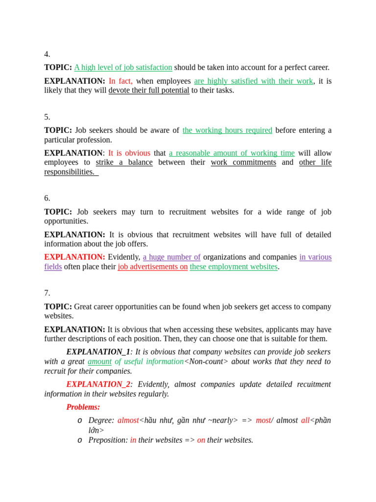Explanation | PDF | Recruitment | Employment