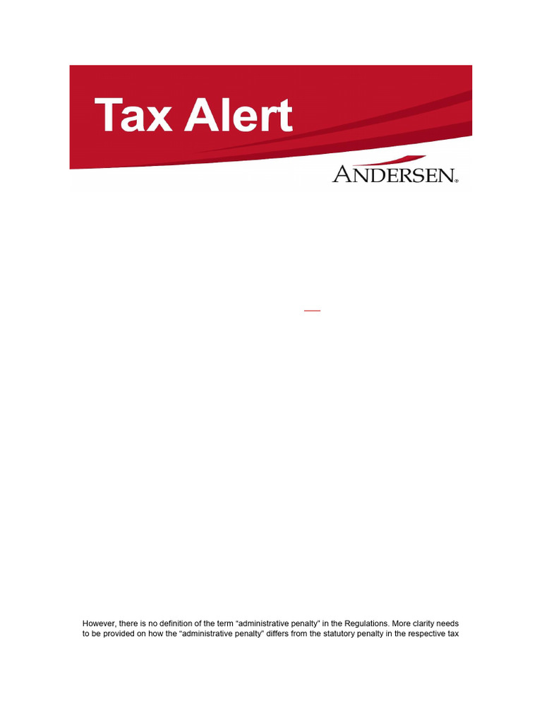 Anderson Tax Summary of The New WHT Gazette | PDF | Taxes | Tax Deduction