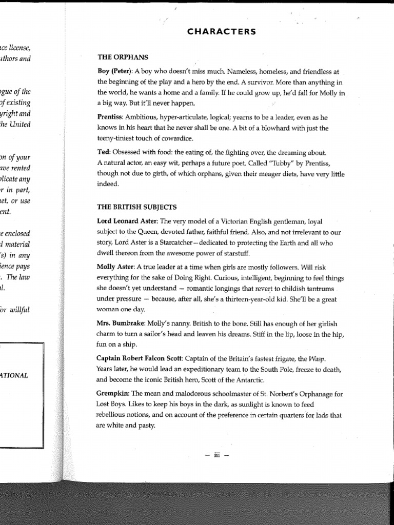 Peter and The Star Catcher by Rick Elice Script | PDF | Sailor | Ships