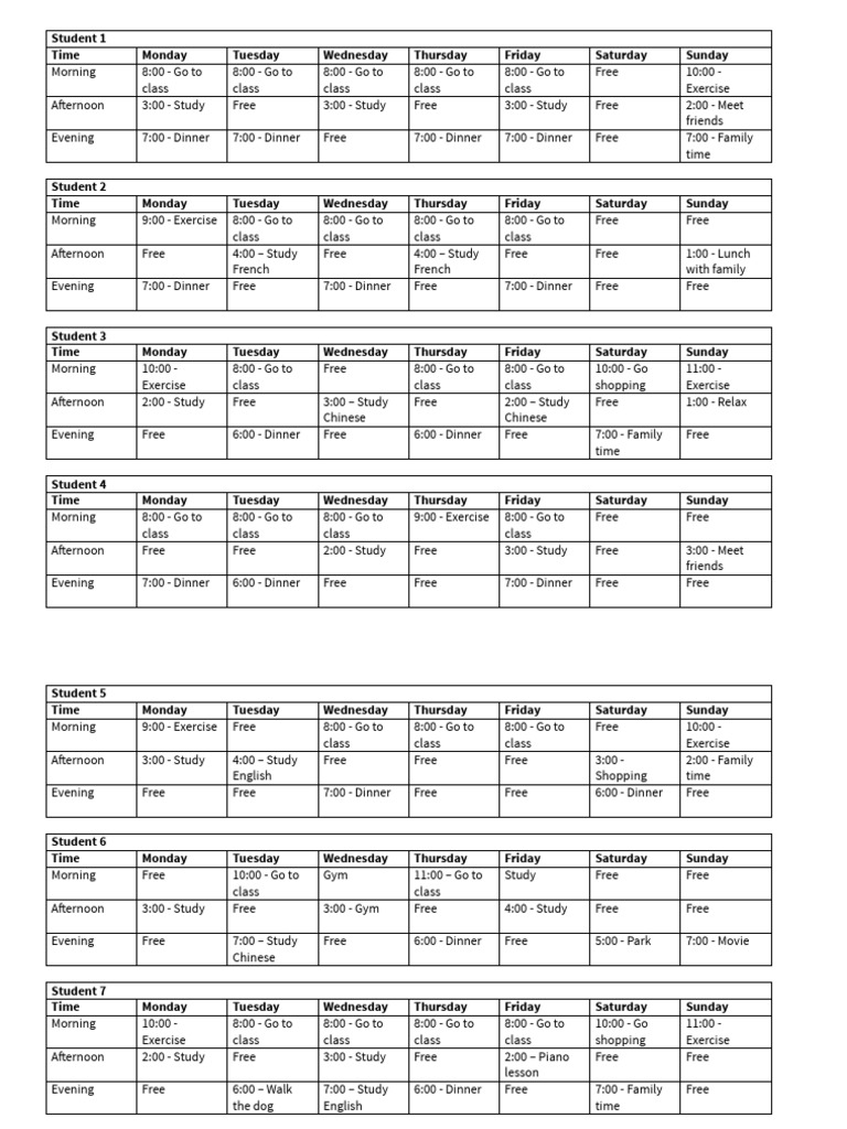 Revise and Check 5-6 - Student's Schedules | PDF | Language Arts ...