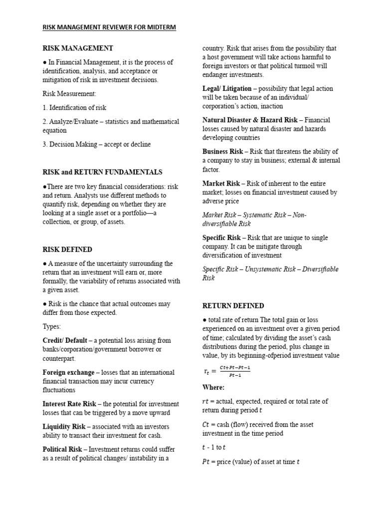 Non-Diversifiable Risk Explained | PDF | Financial Risk | Risk