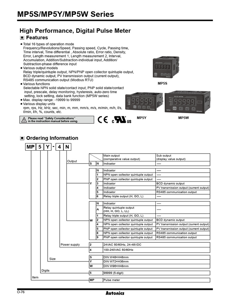 MP5 Series Digital Pulse Meter Guide | PDF | Bipolar Junction ...