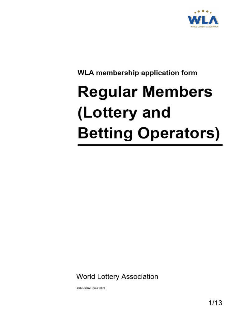WLA Membership Application Guide | PDF | Lottery | Swiss Franc