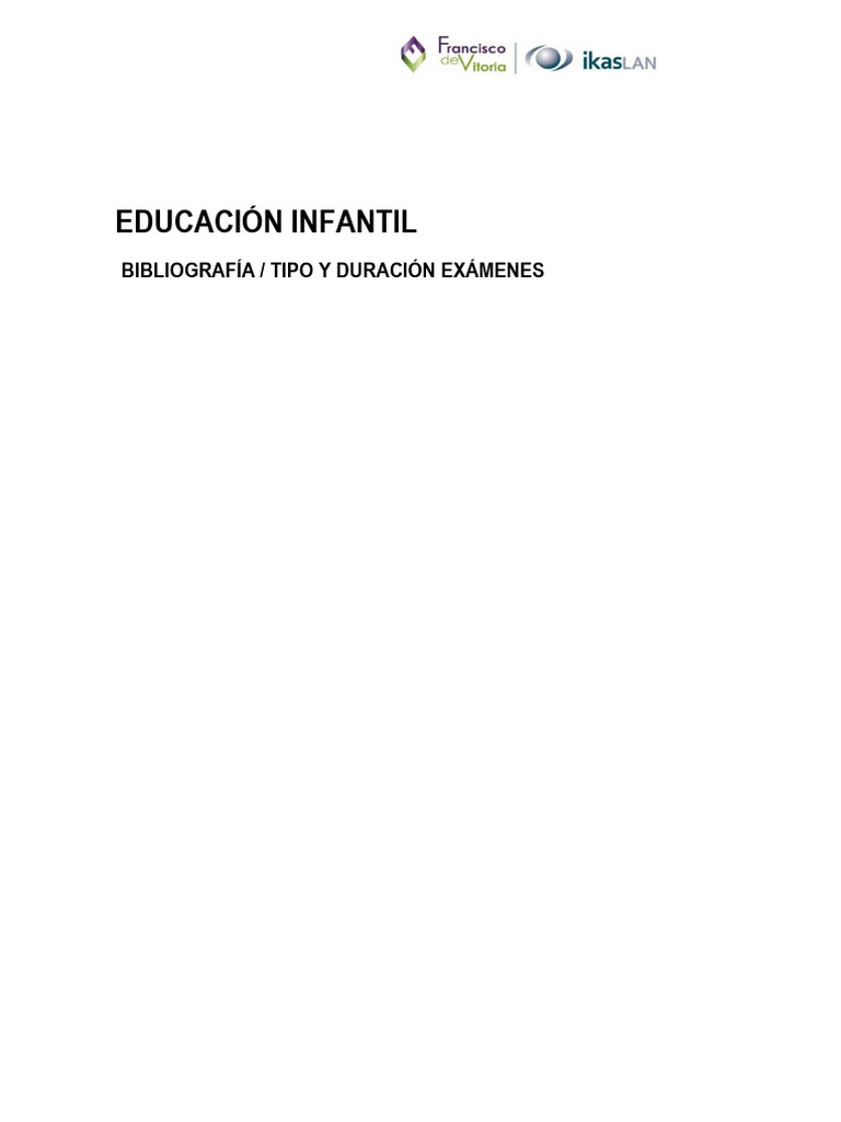 Educacion Infantil Libres | PDF | Educación de la primera infancia ...