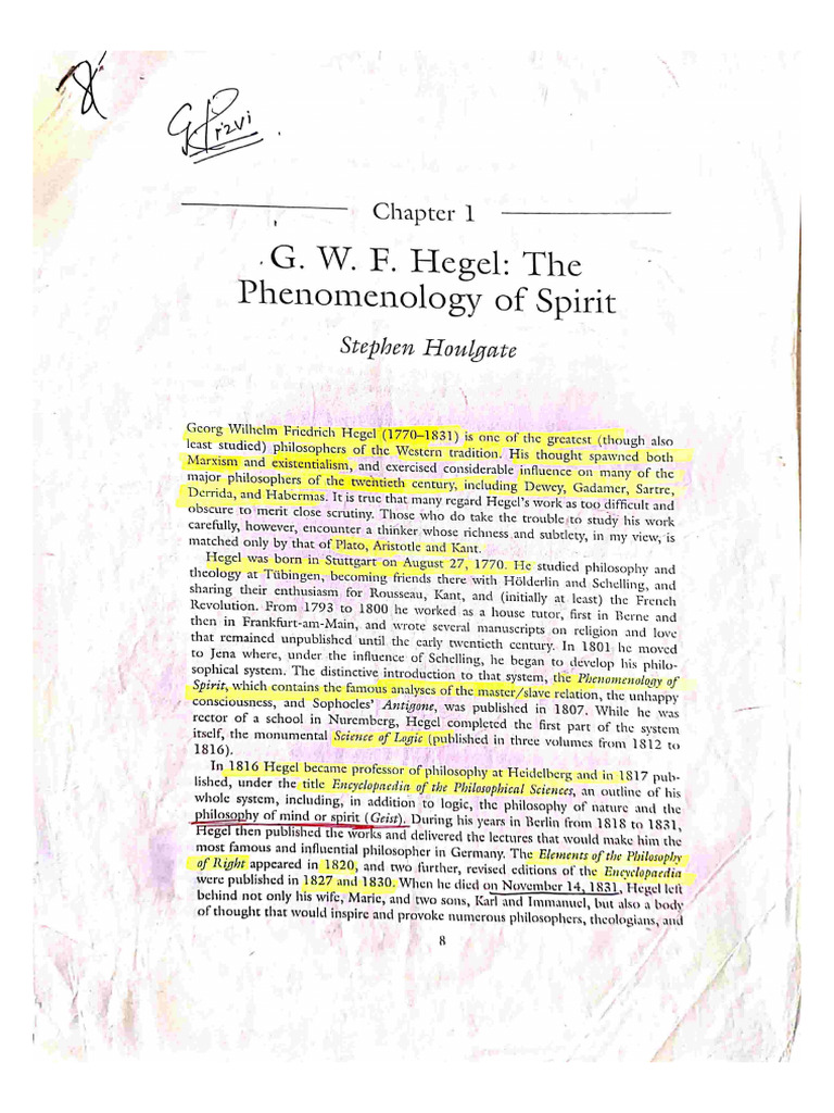 Hegel's Phenomenology of Spirit | PDF