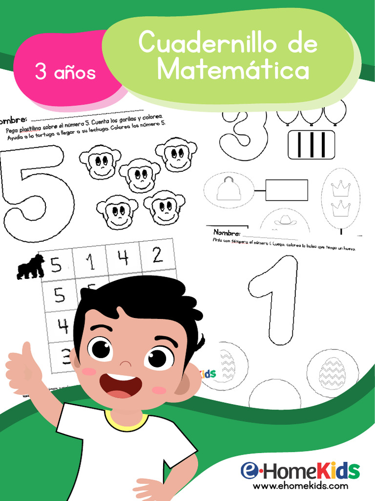 Cuadernillo de Matemáticas para 3 Años | PDF