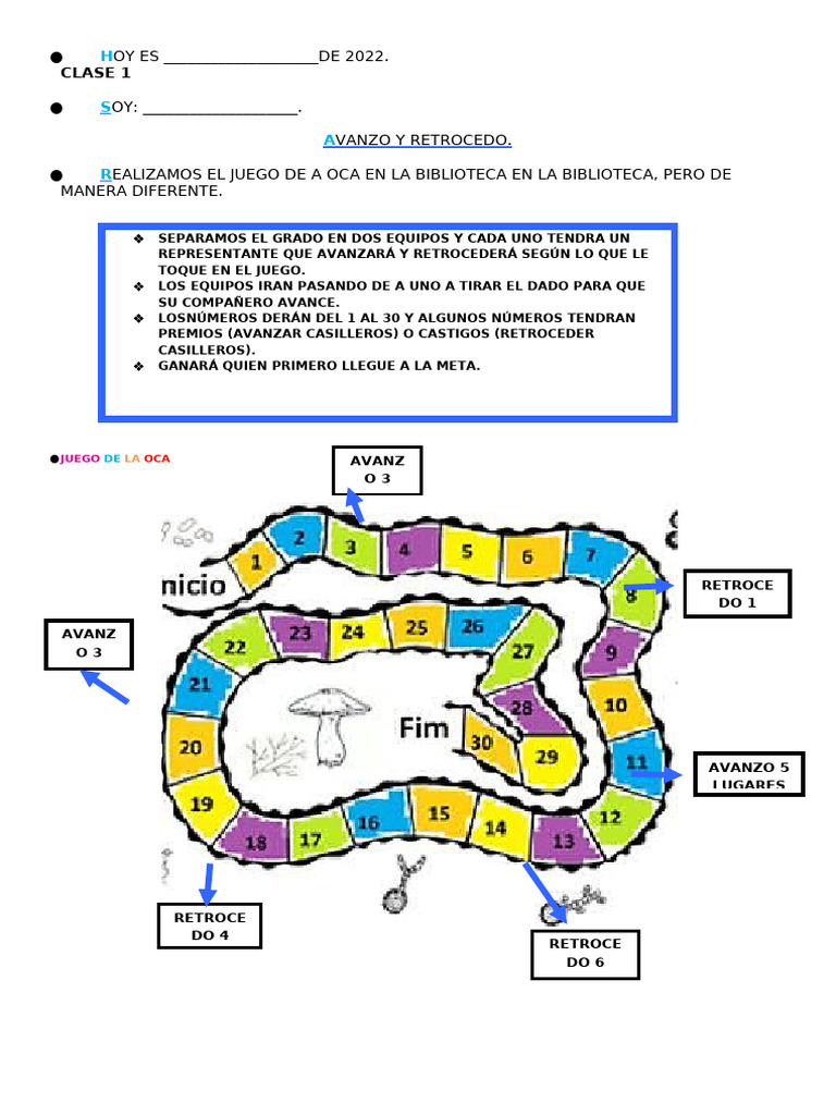 Juego de Matemáticas: Avanzar y Retroceder | PDF