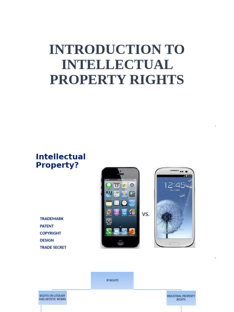 1.introduction To Ip Rights | PDF | Intellectual Property | Trademark
