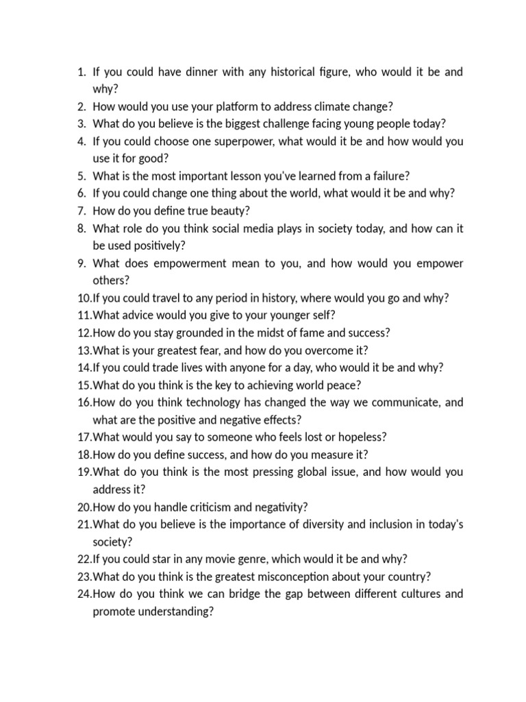 Thought-Provoking Questions for Reflection | PDF | Psychology | Social ...