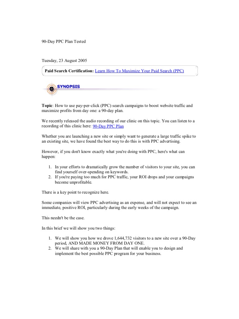 PPC Campaign Management Blueprint | PDF | Search Engine Optimization ...