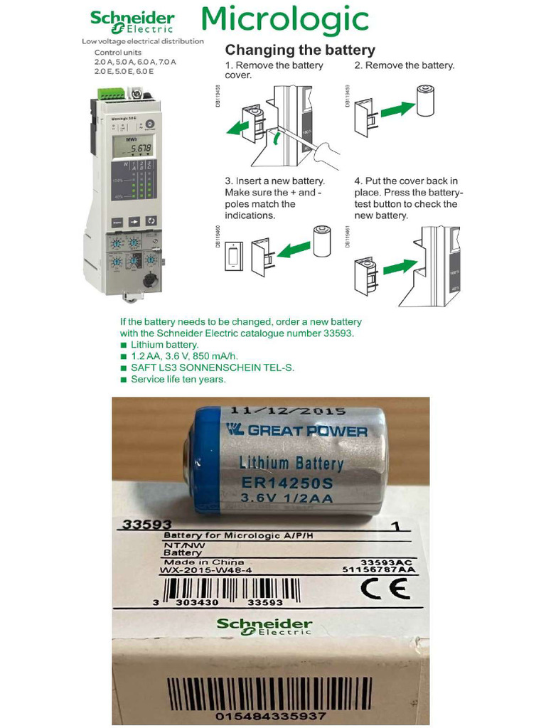 Battaery For Micrologic | PDF
