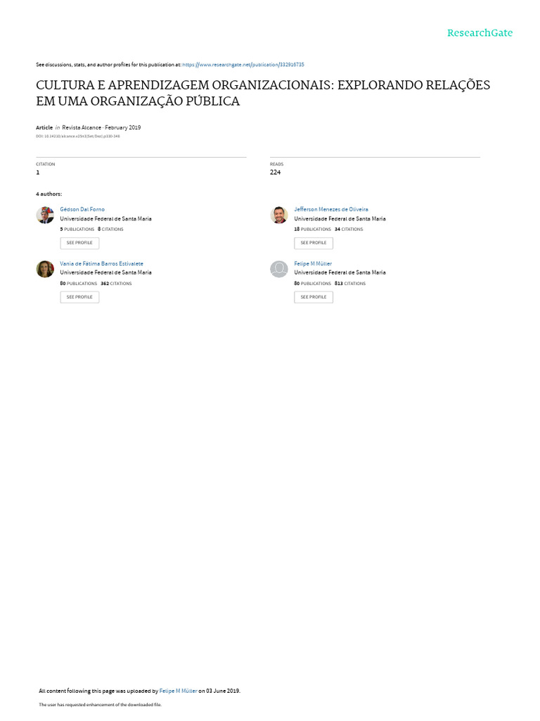 Cultura e Aprendizagem Organizacional | PDF | Aprendizado | Cultura ...