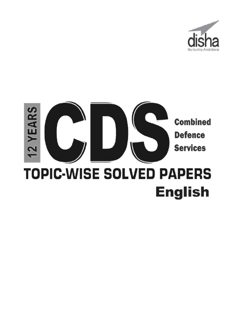 CDS 12 Years Topic Wise Solved Papers | PDF