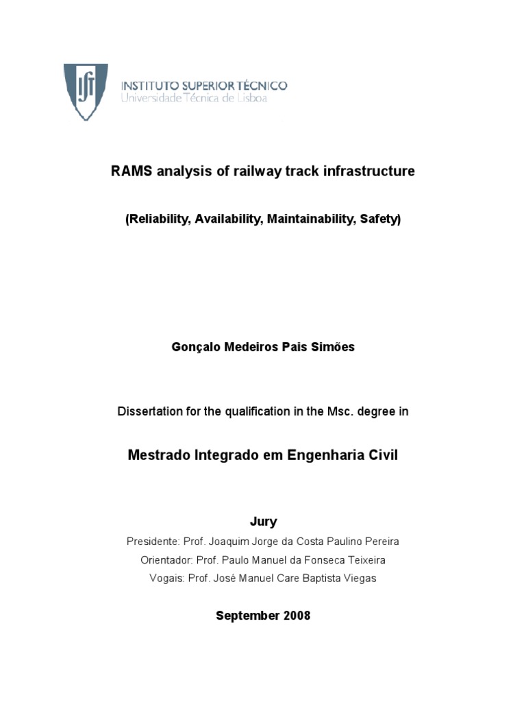 RAMS Analysis for Railway Track Maintenance | PDF | Reliability ...