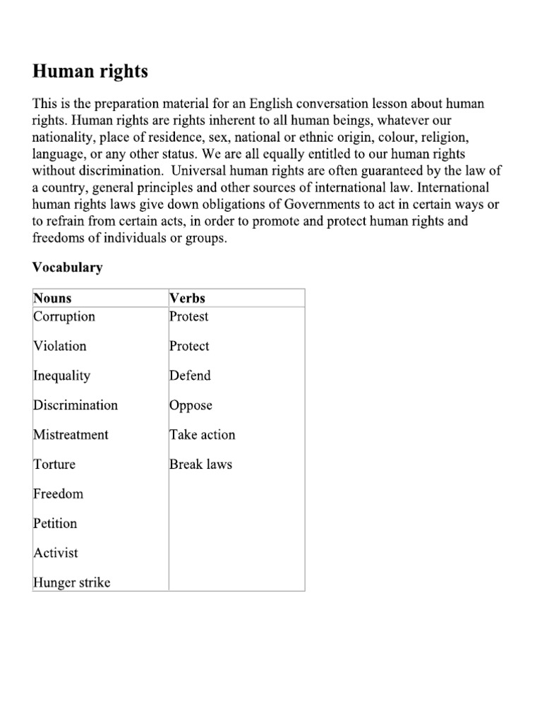 Human Rights | PDF