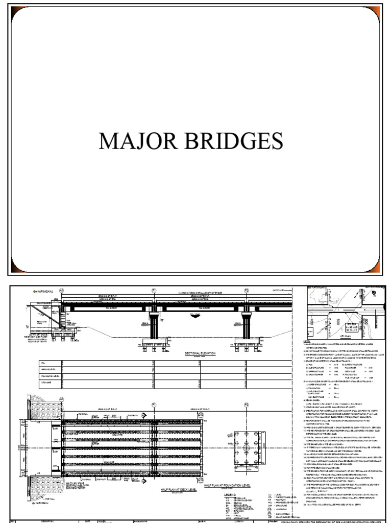 General Arrangement for Major Bridge | PDF | Foundation (Engineering ...