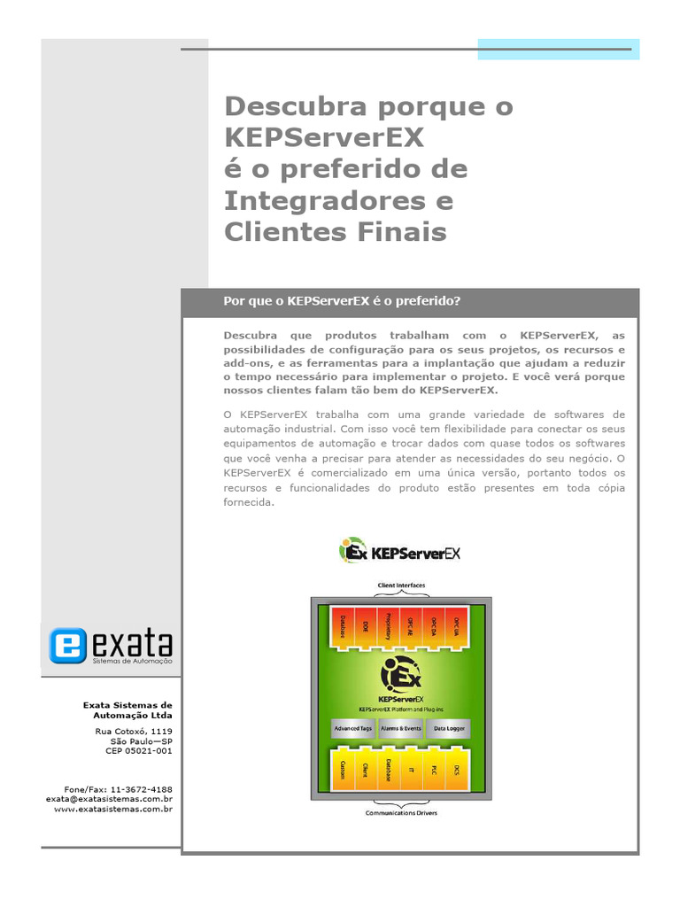 Vantagens do KEPServerEX na Automação | PDF | Scada | Microsoft Windows