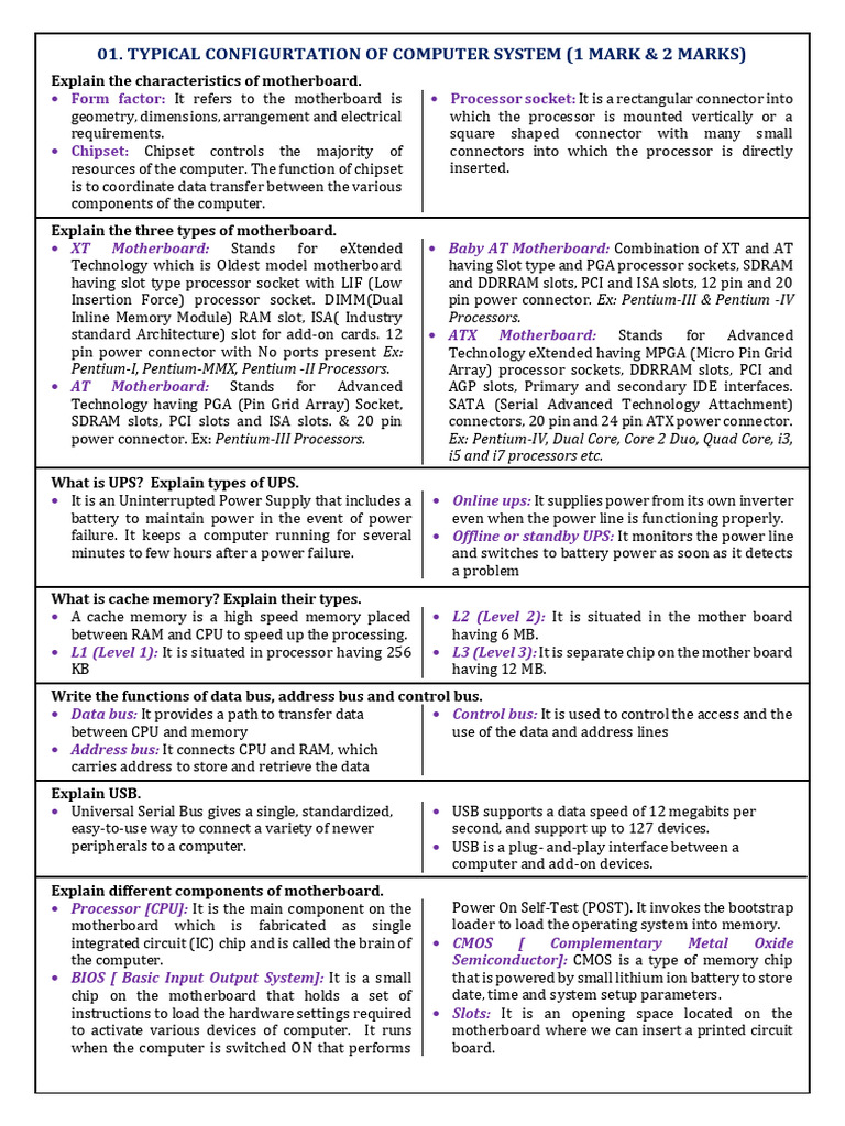 Computer System Configuration Guide | PDF | Pointer (Computer ...
