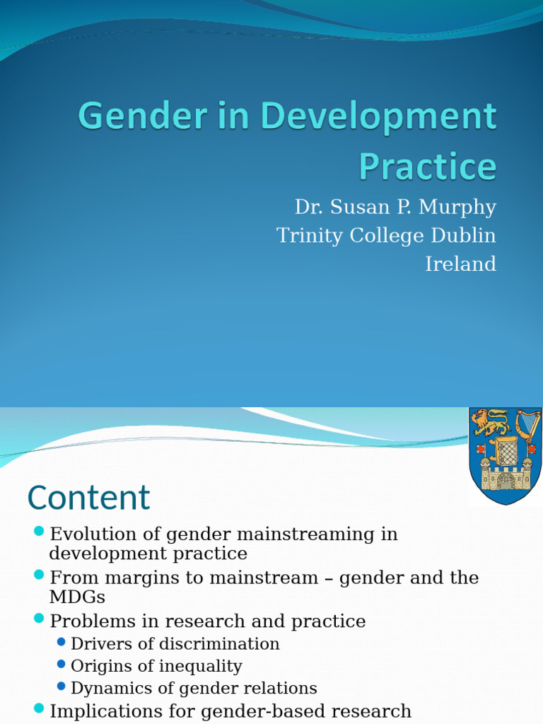 Gender Mainstreaming in Development Practice | PDF | Millennium ...