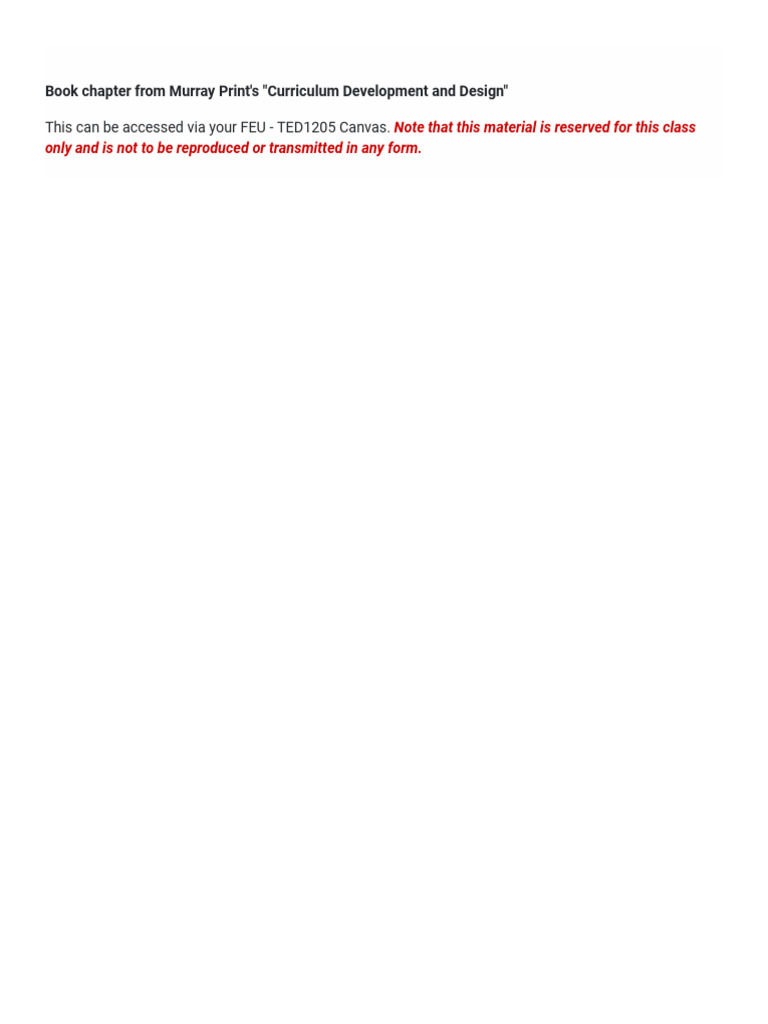 Murray Print's Curriculum Development Guide | PDF | Language Arts ...