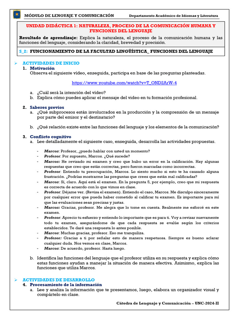 Funciones del Lenguaje y Comunicación | PDF | Comunicación ...
