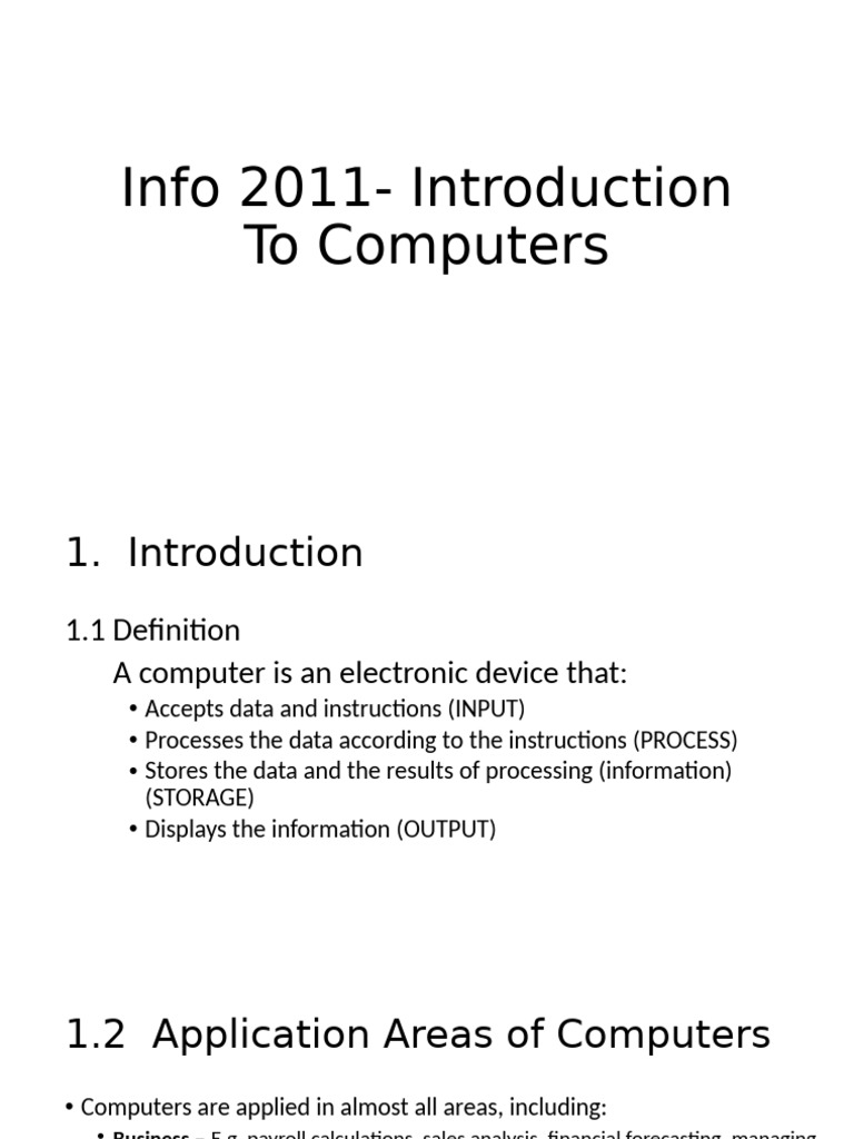 Introduction To Computers | PDF | Printer (Computing) | Transmission Medium