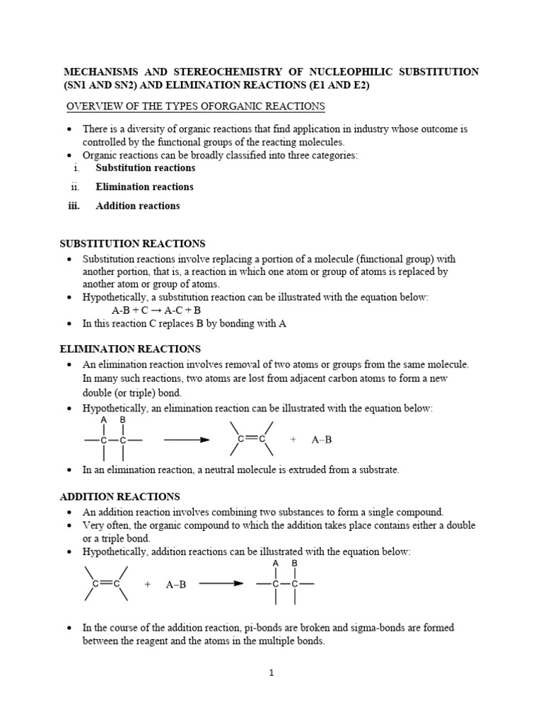 Chapter Three CHEM 231-1 - 231009 - 210232 | PDF | Chemical Reactions ...