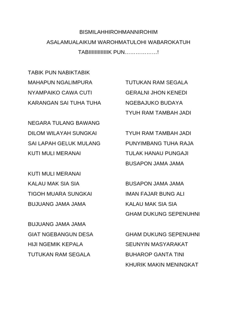 Tabik Pun untuk Masyarakat Sungkai | PDF