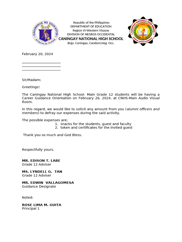 Career Guidance Orientation Fundraising | PDF