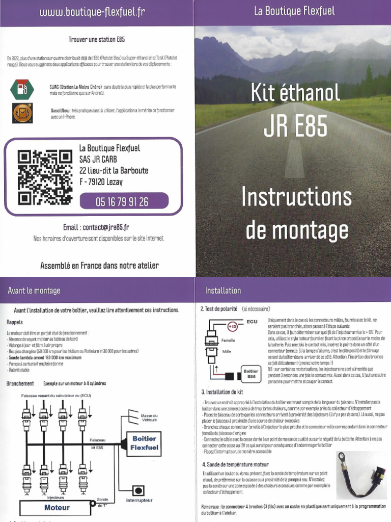 Manuel Installation Kit JR E85 | PDF