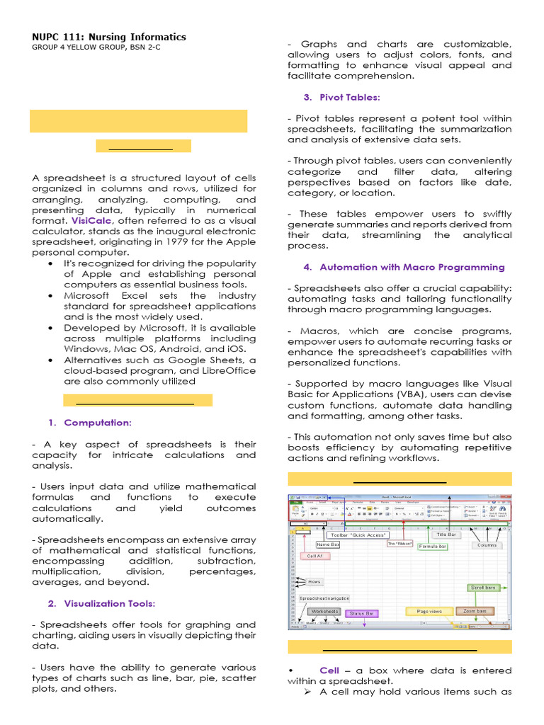 Spreadsheet Applications in Nursing Research | PDF | Spreadsheet | Spss