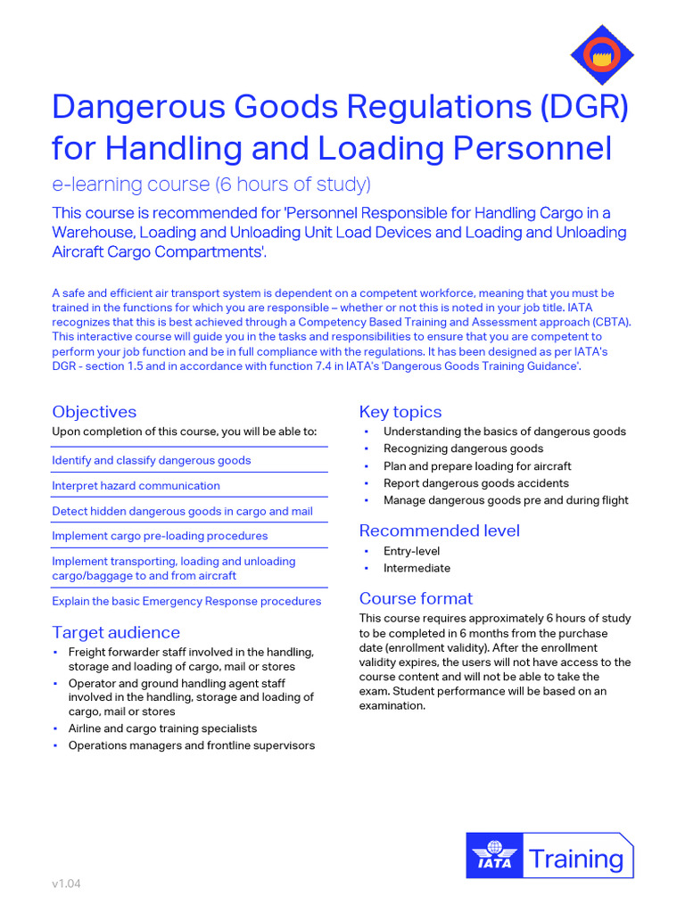 DGR Training for Cargo Handling Personnel | PDF | Dangerous Goods | Cargo