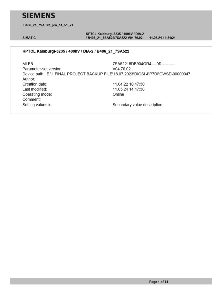 B406 Main-1 Events | PDF | Electric Power | Computer Engineering